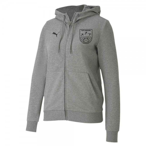 Hoodie Damen Puma teamGOAL Medium Gray Heather Tus Lipperode